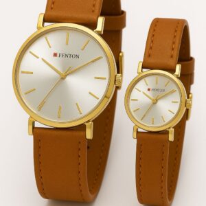 Brown Leather Belt Couple Watch CPL06