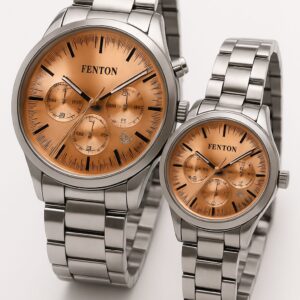 Sliver Metal Belt Couple Watch CPL13