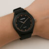 Men's Black Rubber Belt Watch MRW20
