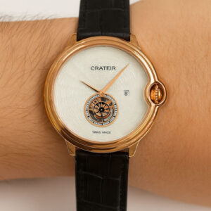 Men's Black Leather Belt Watch MRW21