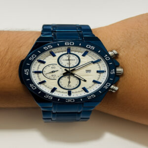 Men's Blue Metal Belt Watch MRW56