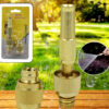 7588 Water Spray Nozzle For Water Pipe Booster Nozzle For Car Wash Nozzle With High Pressure Water Adjustable Brass Nozzle Water Spray Gun For Gardening Watering Tools