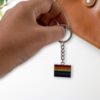 Rainbow Finish Metal Keychain