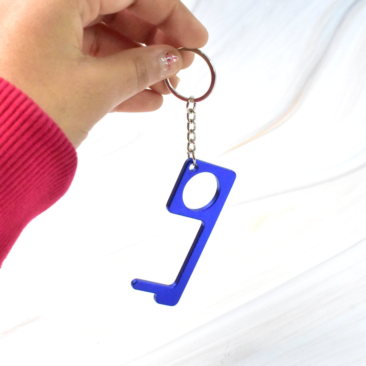 Metal Key Shape Door Opener Keychain