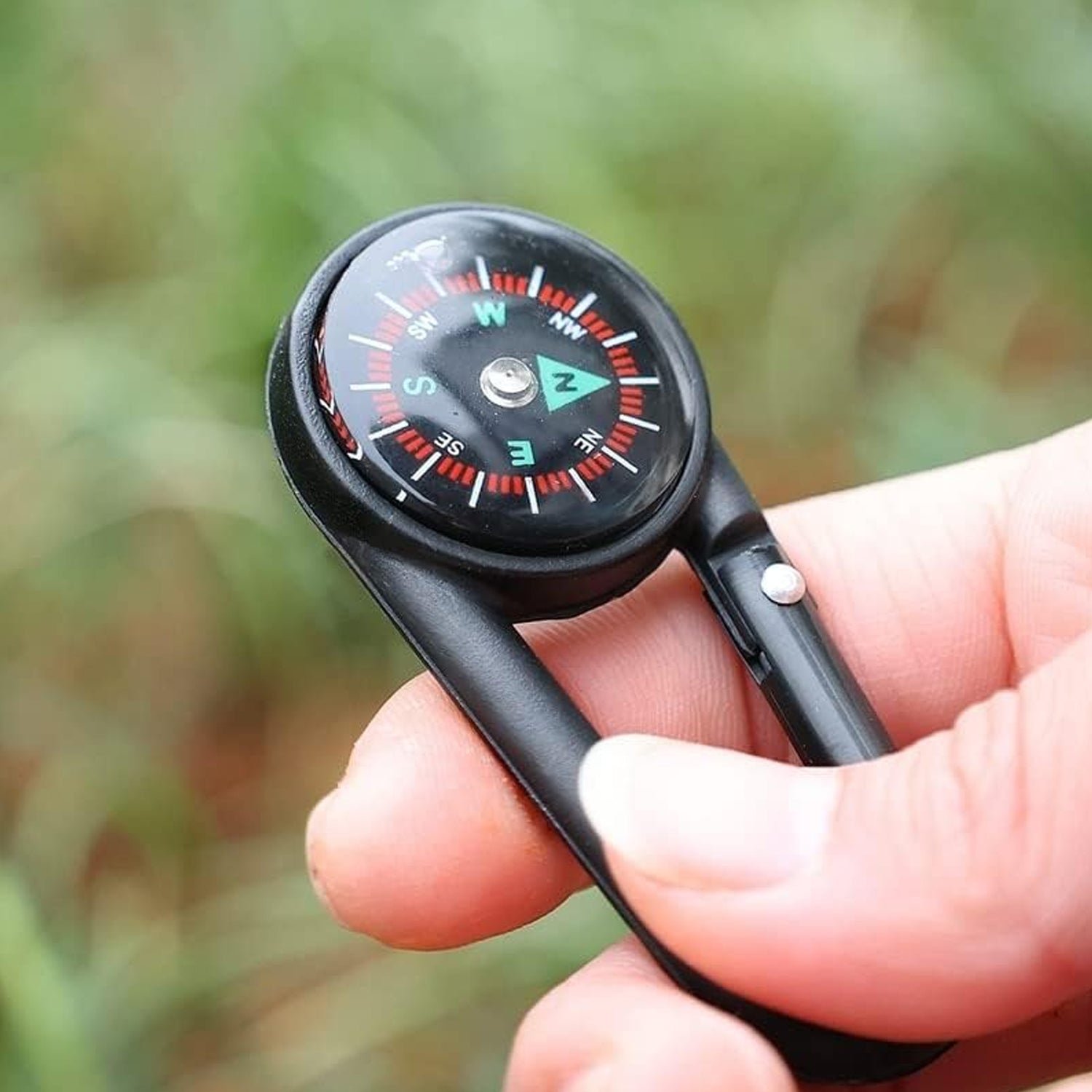 Mini Compass Keychain with Hook
