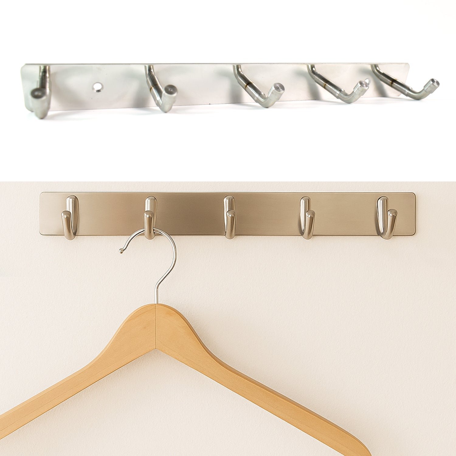 Stainless Steel Wall Mounted Coat Hook Rack