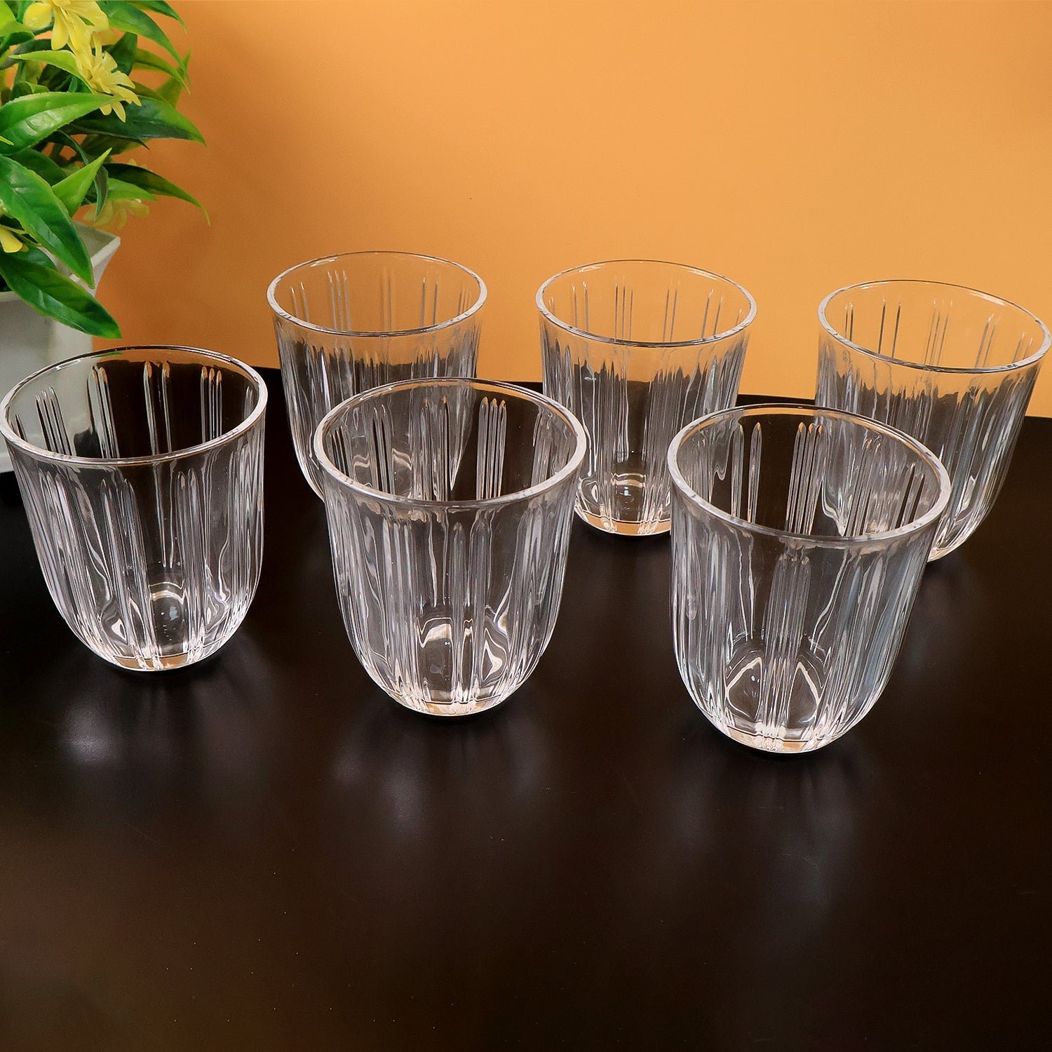 Transparent Glass Tumbler Set