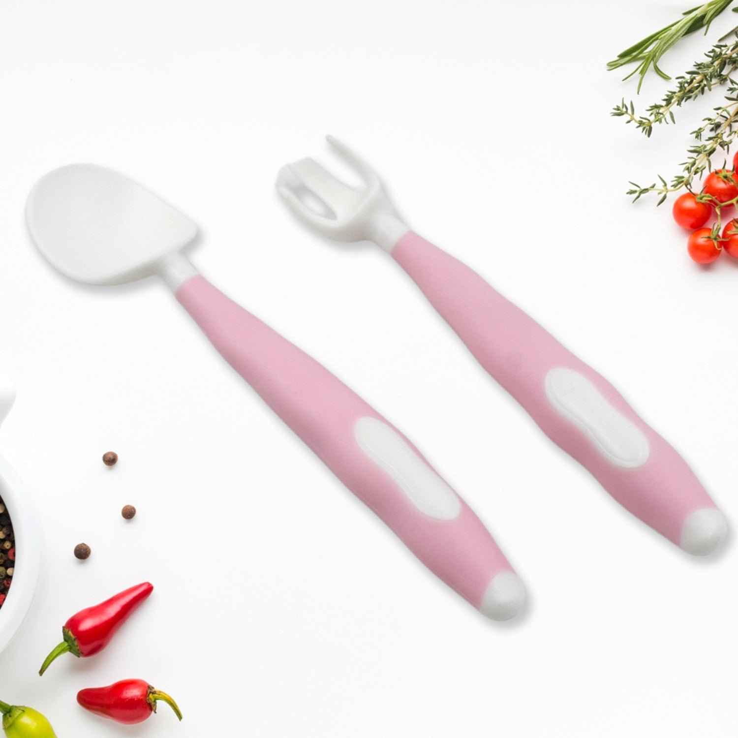Silicone Kids Spoon and Fork Set