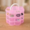 Transparent Flower Shape Storage Box with Grids