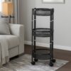Metal Mesh Storage Trolley with Wheels
