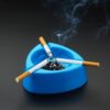 Durable Plastic Ashtray with Holder