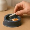 Durable Plastic Ashtray with Holder