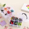 Transparent Stackable Craft Storage Box with Compartments