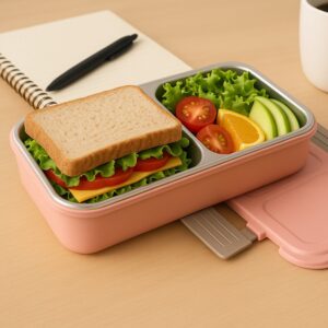 Plastic Snack Lunch Box With Compartments