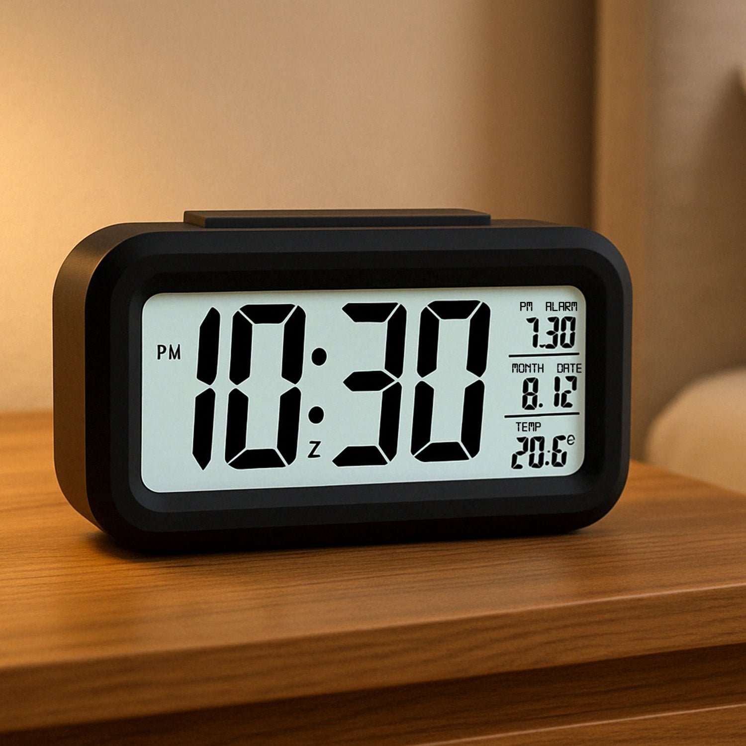 Digital LCD Alarm Clock with Backlight