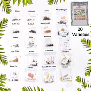 Vegetable and Flower Seeds Combo Pack