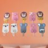 Wall Mounted Cartoon Adhesive Hooks Set