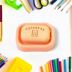 Soap Shaped Erasers With Storage Case