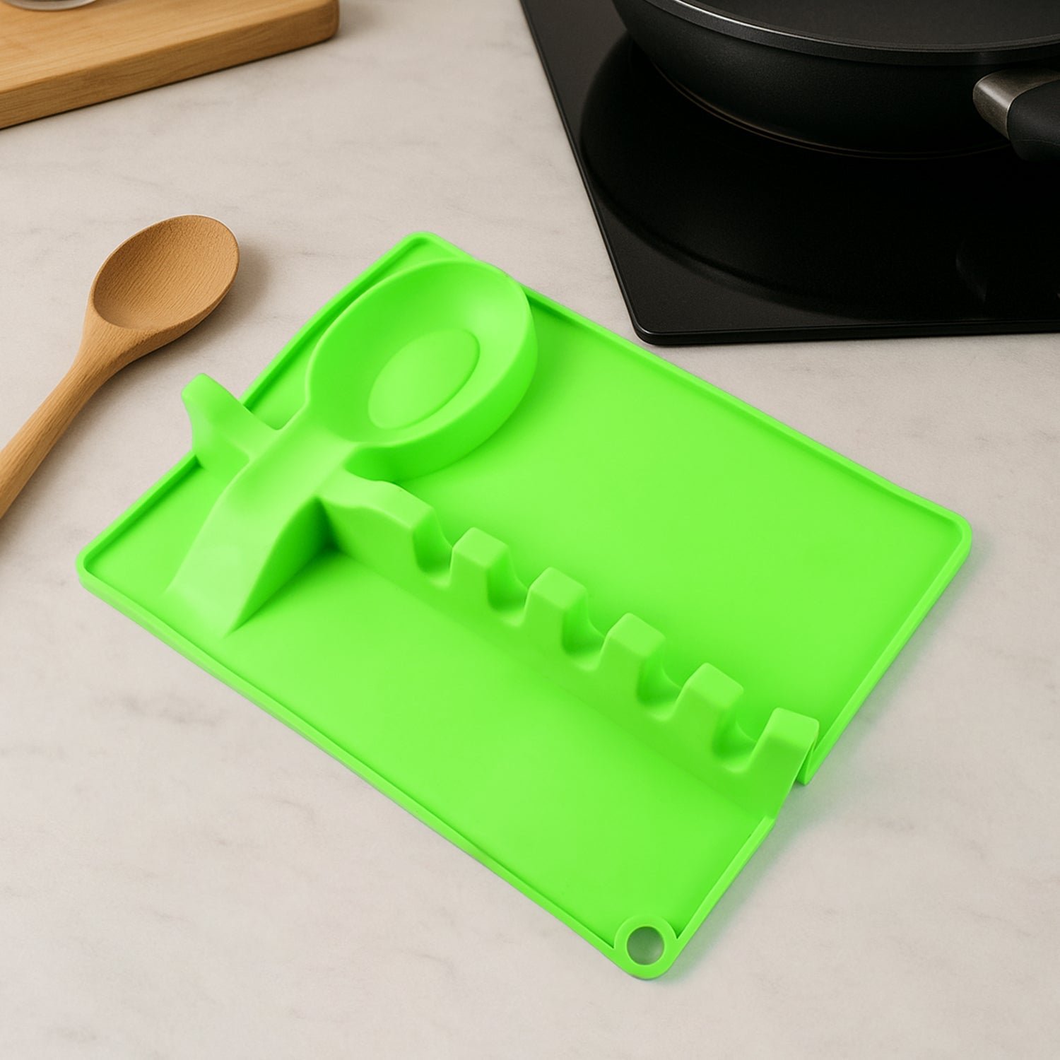 Silicone Spoon Fork Spatula Holder Rack