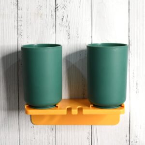 Wall Mount Toothbrush Holder with Cups