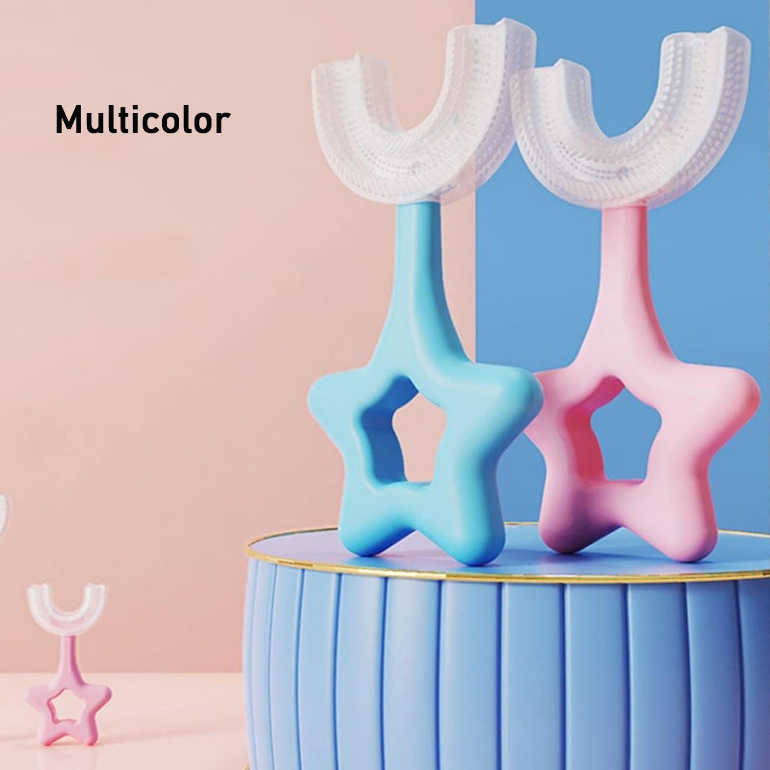 Star Shape Silicone Manual Toothbrush