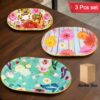 Flower Print Serving Tray Set