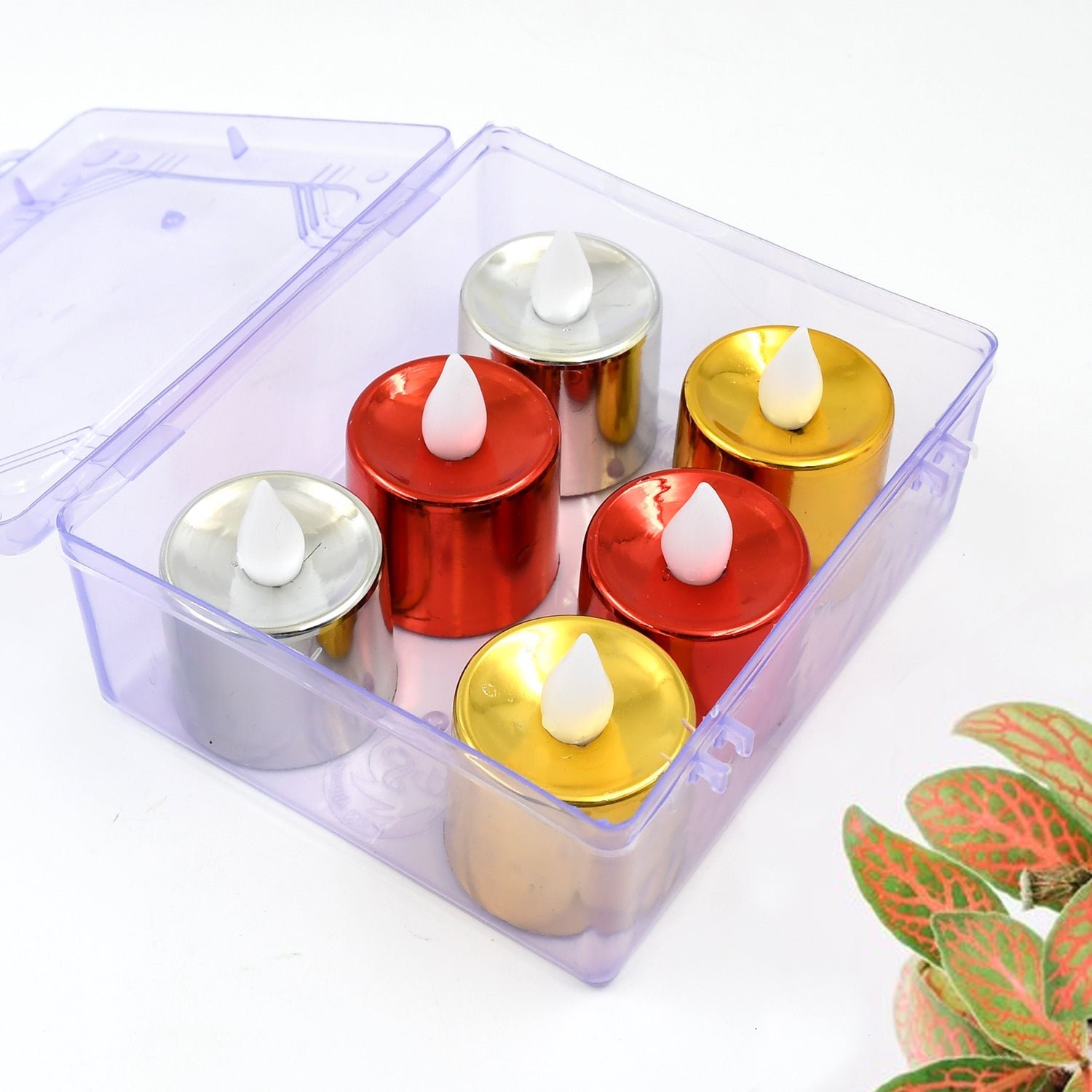 LED Diya Tea Light Candle Set