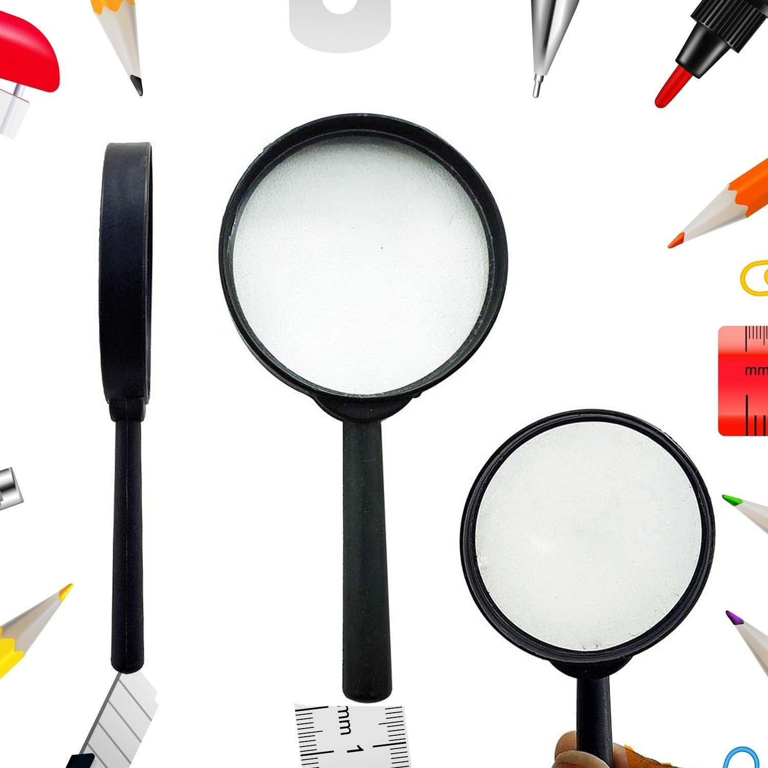 Dual Sided Glass Magnifying Lens