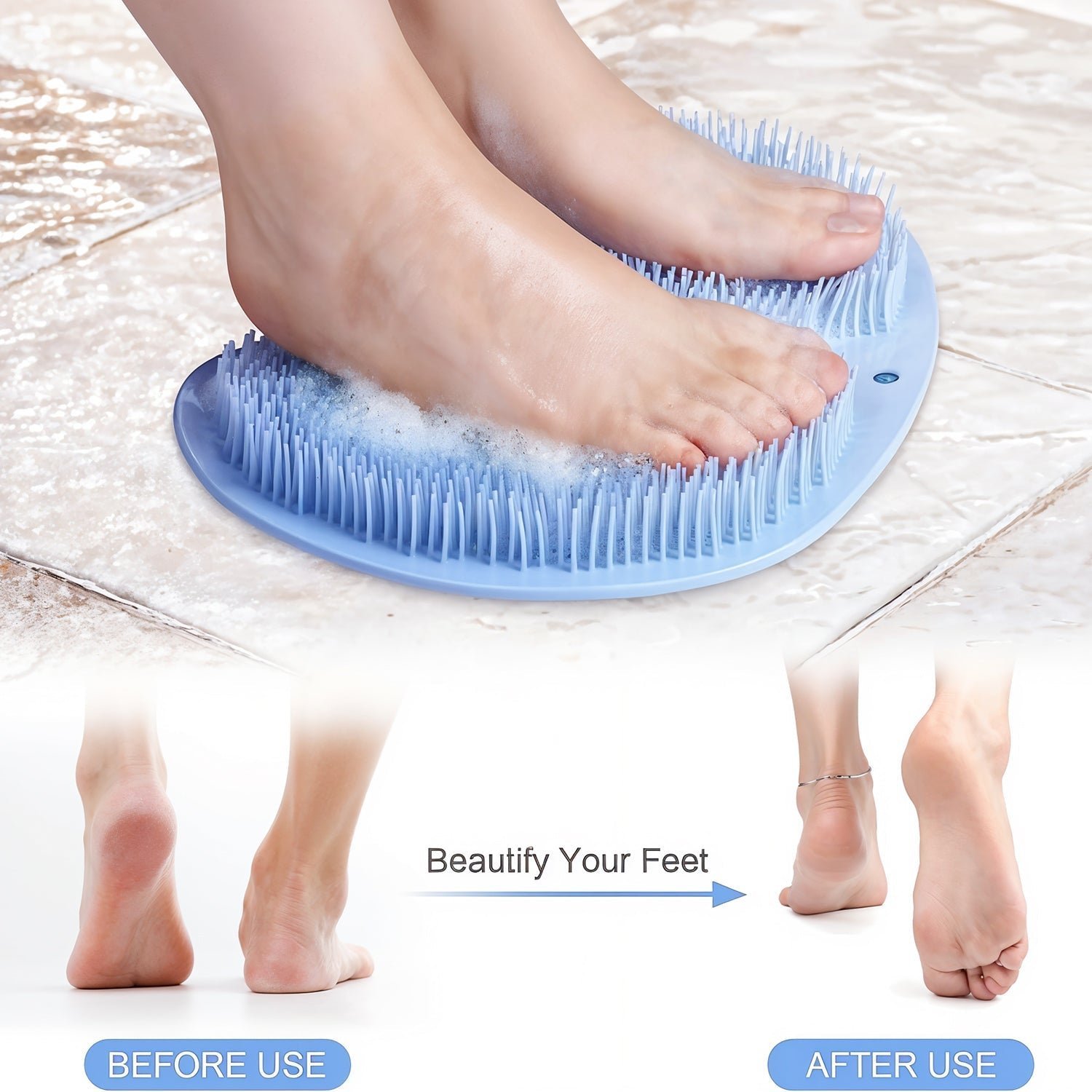 Silicone Foot Scrubber Bath Mat