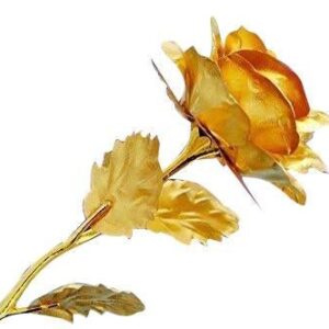 Artificial Golden Rose with Gift Box