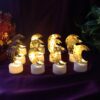 Moon Shaped Decorative Flameless LED Candles
