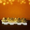 Diya Shape LED Tealight Candle Set