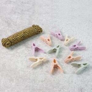 Clothes Drying Rope with Clips